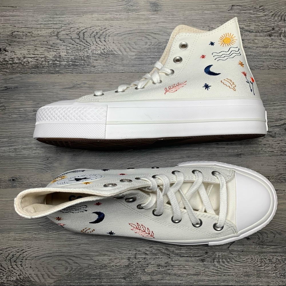 Women’s Converse Platform It’s Okay To Wander White Lift Multi Size - Picture 3 of 6